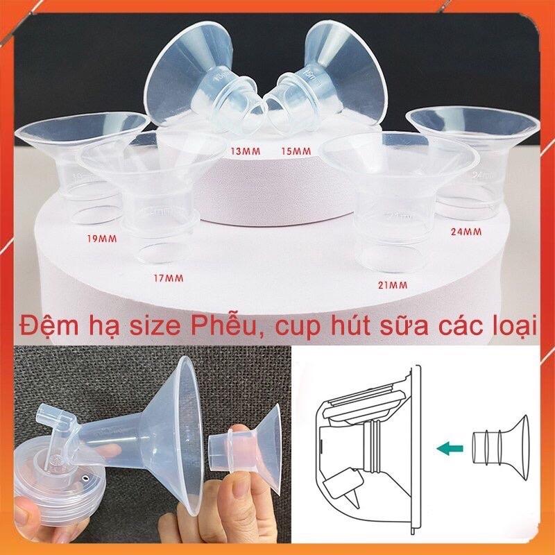 Đệm giảm size, hạ size phễu máy hút sữa, cup hút sữa rảnh tay Voi 1