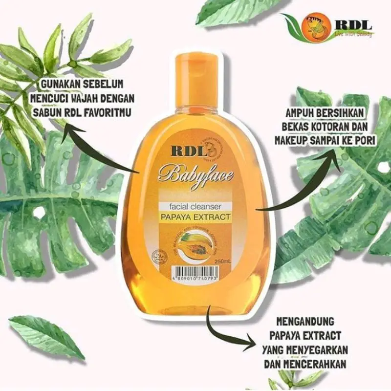 RDL BABY FACE Facial Cleanser Extra papaya Original Bpom  150 ml Membersihkan 1