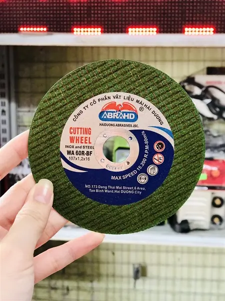 Đá Cắt 100mm, 125mm Hải Dương Xanh ABRAHD (1 Cái)