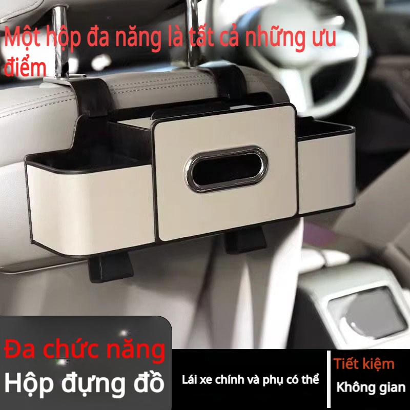 Hộp giấy hút lưng ghế ô tô, hộp lưu trữ đa chức năng ô tô, túi đựng cốc nước ô tô, giá đỡ điện thoại di động treo lưng ghế tiết kiệm không gian,Trang trí nội thất xe cực lớn treo hộp lưu trữ mô hộp