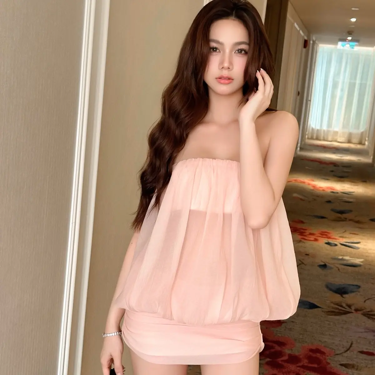 Maikaa Studio - Đầm tơ cúp ngực form bí bồng bềnh kèm chân váy - Rechal Dress