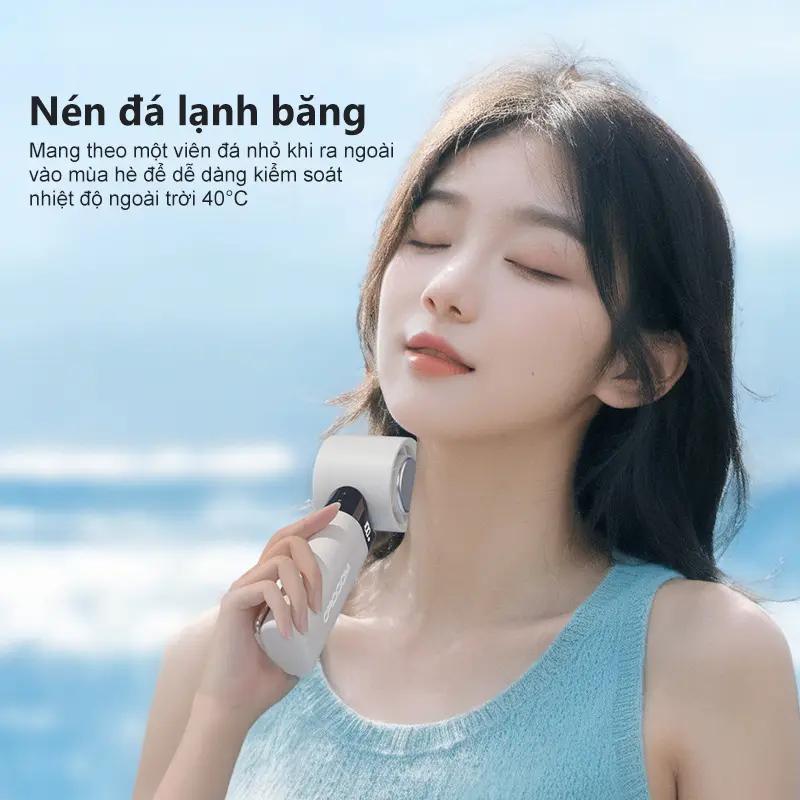 【MODOFO】Quạt cầm tay tốc độ cao mới 2025, tốc độ gió 100 cấp, màn hình kỹ thuật số, pin dung lượng lớn, thời gian sử dụng cực dài (bảo hành chính hãng 6 tháng) Sạc di động USB thích hợp làm quà tặng Tết Nguyên đán, phụ kiện quà tặng cặp đôi 2