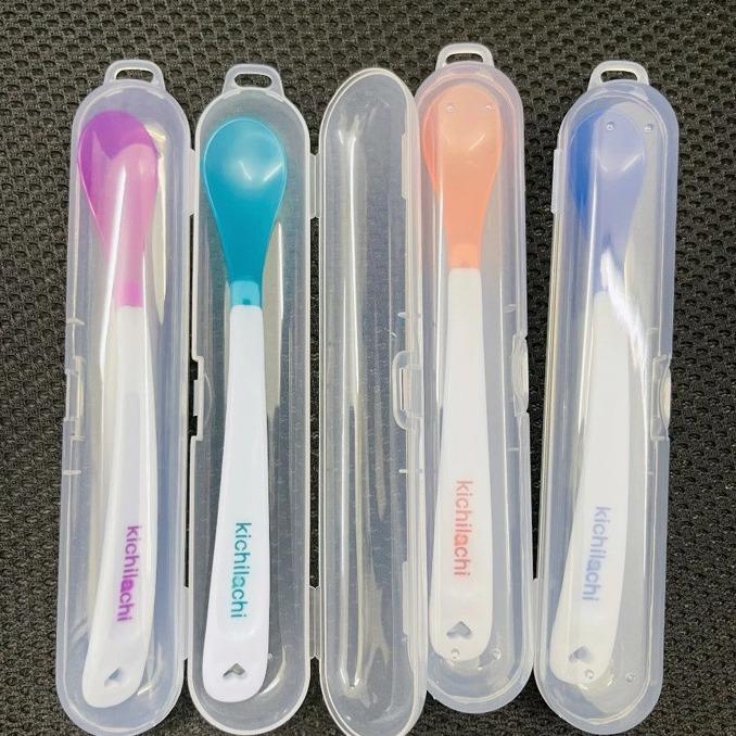 Thìa Ăn Dặm Báo Nóng Cảm Biến Nhiệt, Thìa Muỗng Cho Bé Ăn Dặm An Toàn Thân Dài ( Có hộp )