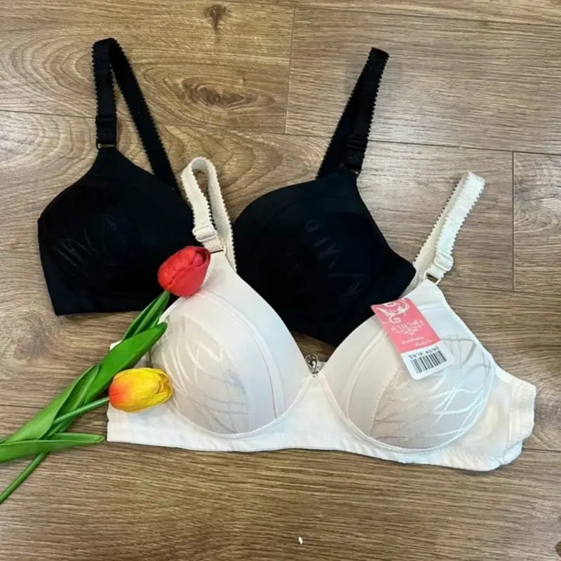 COMBO 4 ÁO LÓT SU MÚT MỎNG, KHÔNG GỌNG( CÓ QUẢ TO/NHỎ), ĐỆM MỎNG 0,5 Cm .[MUA QUẢ NHỎ TĂNG 1 SIZE ] MIX MÀU NGẪU NHIÊN Nữ Bra Nhung Tua Rua Nho cup nguckhong day 4
