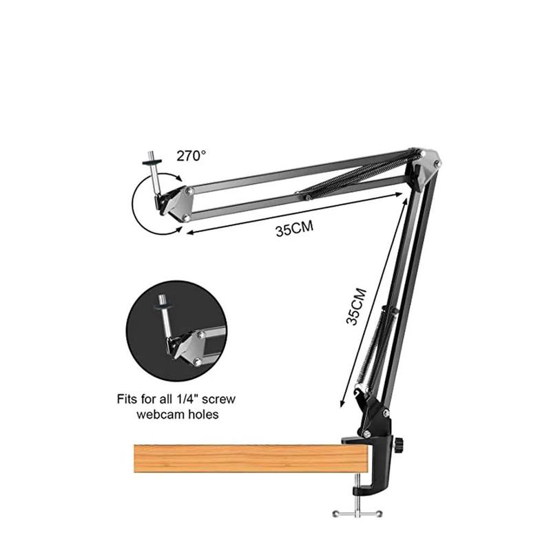 Product Introduction of Overhead Smartphone Mount With Ring Light, 1 Count Adjustable Rotatable Smartphone Arm Stand, Professional Desk Cellphone Camera Holder Stand for Live Stream, Selfie Accessories 16