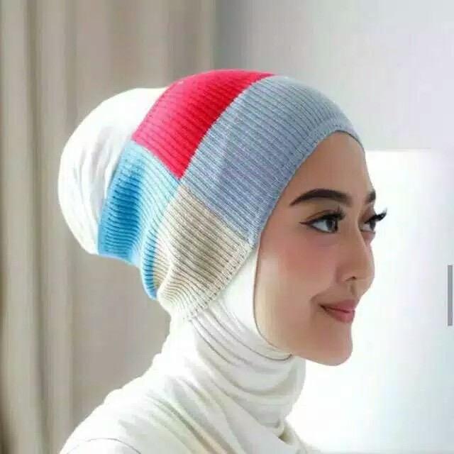 Ciput Rajut Bandana Rajut Dalaman Hijab 2 & 4 Warna 2
