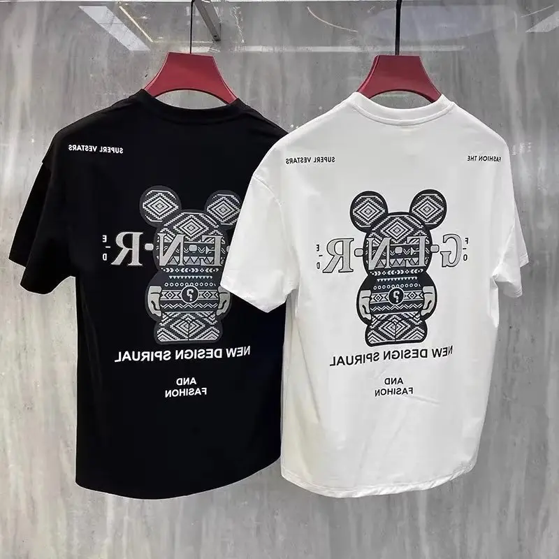 2024 Fashion T-shirts  Sportswear Cotton Quality Loose and Comfortable Printed Neckcrew  Shirt Casual Wearfashion Clothing