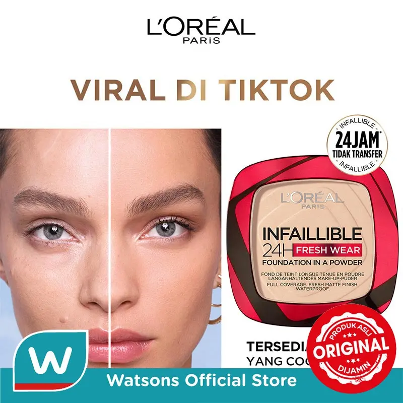 L'Oréal Paris Infallible 24h Fresh Wear Powder Foundation 140 Golden Beige 2