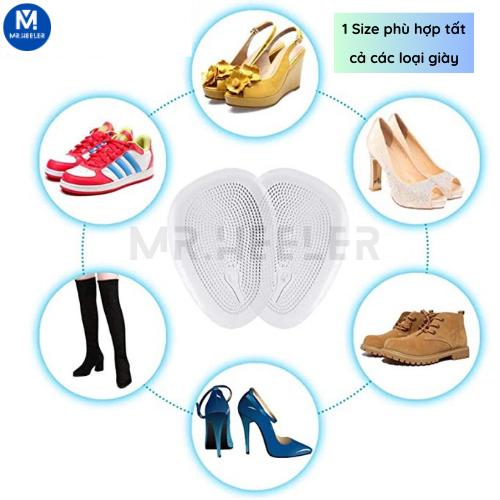 2 Miếng Lót Lòng Bàn Chân Trước Silicone Loại 1 giảm đau chống trượt mũi chân khi mang giày nam nữ M71 MR.HEELER 0