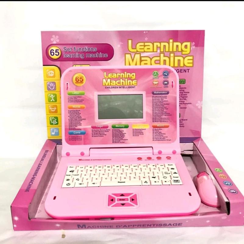 mainan belajar learning machine laptop mouse 65 bahasa layar game notebook playpad 1