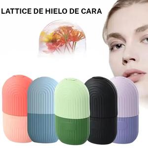 Rodillo Facial de Hielo de Silicona, 1 Unidad Reutilizable Molde para Compresas Frías, Masajeador de Hielo para el Rostro, Herramienta de Cuidado de la Piel para Mujeres y Hombres