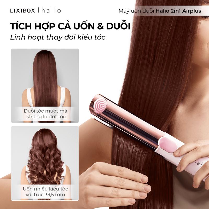 [LIVE] Máy Tạo Kiểu Tóc Halio 2in1 Airplus Hair Styler - Máy Uốn, Máy Ép - Mới 2