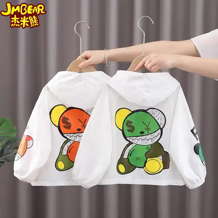 Áo Khoác Trẻ Em, Jemibear, Quần Áo Chống Nắng, Áo Điều Hòa Không Khí Nhẹ Cho Bé Trai Và Bé Gái, Áo Chống Tia Uv Cho Trẻ Em, Hàng Mới Về 2023 Fish Đồng 4