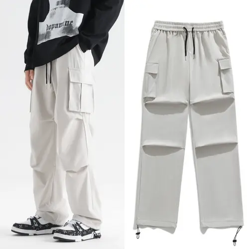 Quần ống rộng, quần ống xuông nam nữ unisex túi hộp vải canvas cao cấp Menswear Pants