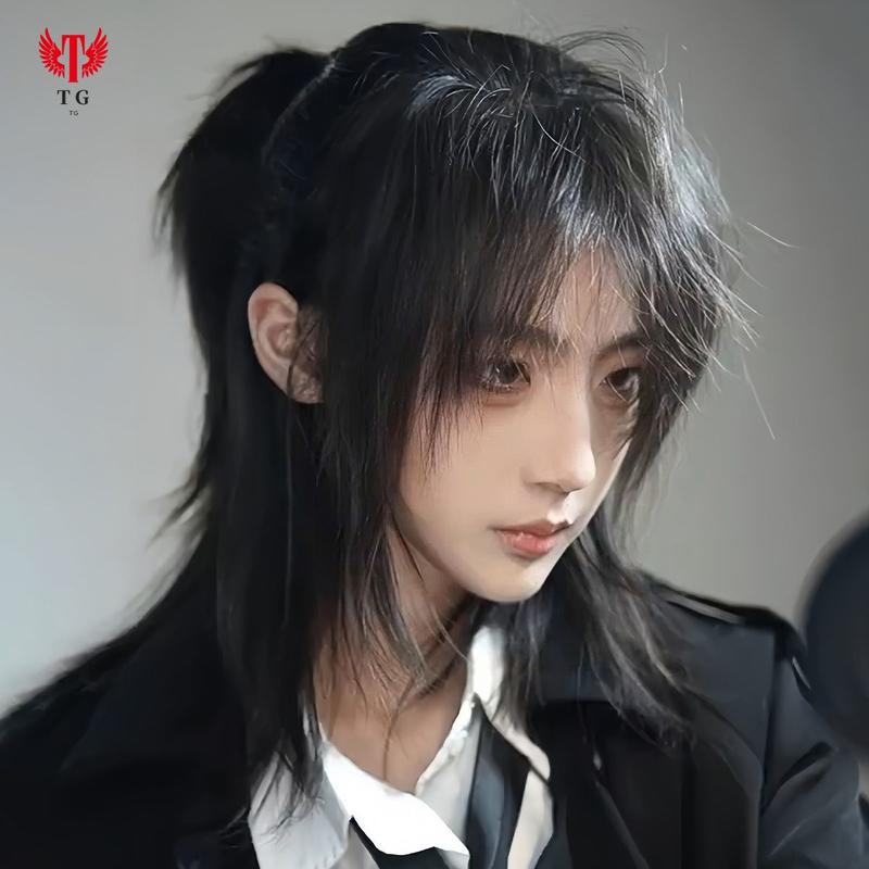 Rambut palsu ekor serigala, uniseks, keren dan kacak, kepala - TikTok ...