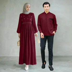 HJ SET COUPLE BENECIA KONDANGAN LENGAN PANJANG UKURAN L,XL DI JAMIN REAL PIC Baju Pasangan Muslim Gamis Koko