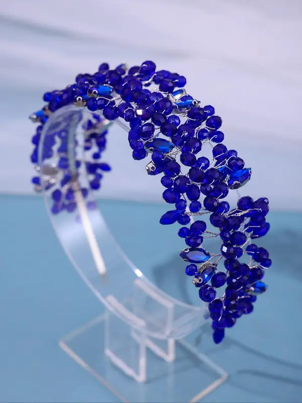Rhinestone Decorated Alloy Bridal Headband, Elegant Baroque Design Hair Hoop for Wedding Bridal Party Formal Occasions 2
