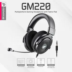 dbE GM220 3.5mm Multiplatform Gaming Headphone dengan Fabric Pad Headset Microphone Earphone
