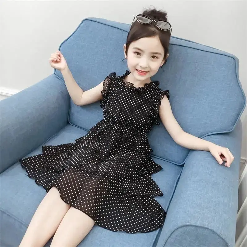 Váy Bé Gái, Thời Trang Phong Cách Phương Tây Mới Mùa Hè, Váy Công Chúa Bé Gái, Thích Hợp Cho Trẻ Em Trung Và Lớn, Phong Cách Hàn Quốc, Váy Trẻ Em, 2024