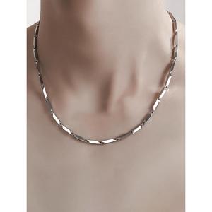 Kalung Keluli Titanium, Reka Bentuk Ketupat, Untuk Lelaki, Gaya Mewah, Bergaya, Aksesori Rantai Lelaki, Rantai Kolar, Jenama Trendi, Barang Kemas Serba guna Jewelry Necklaces