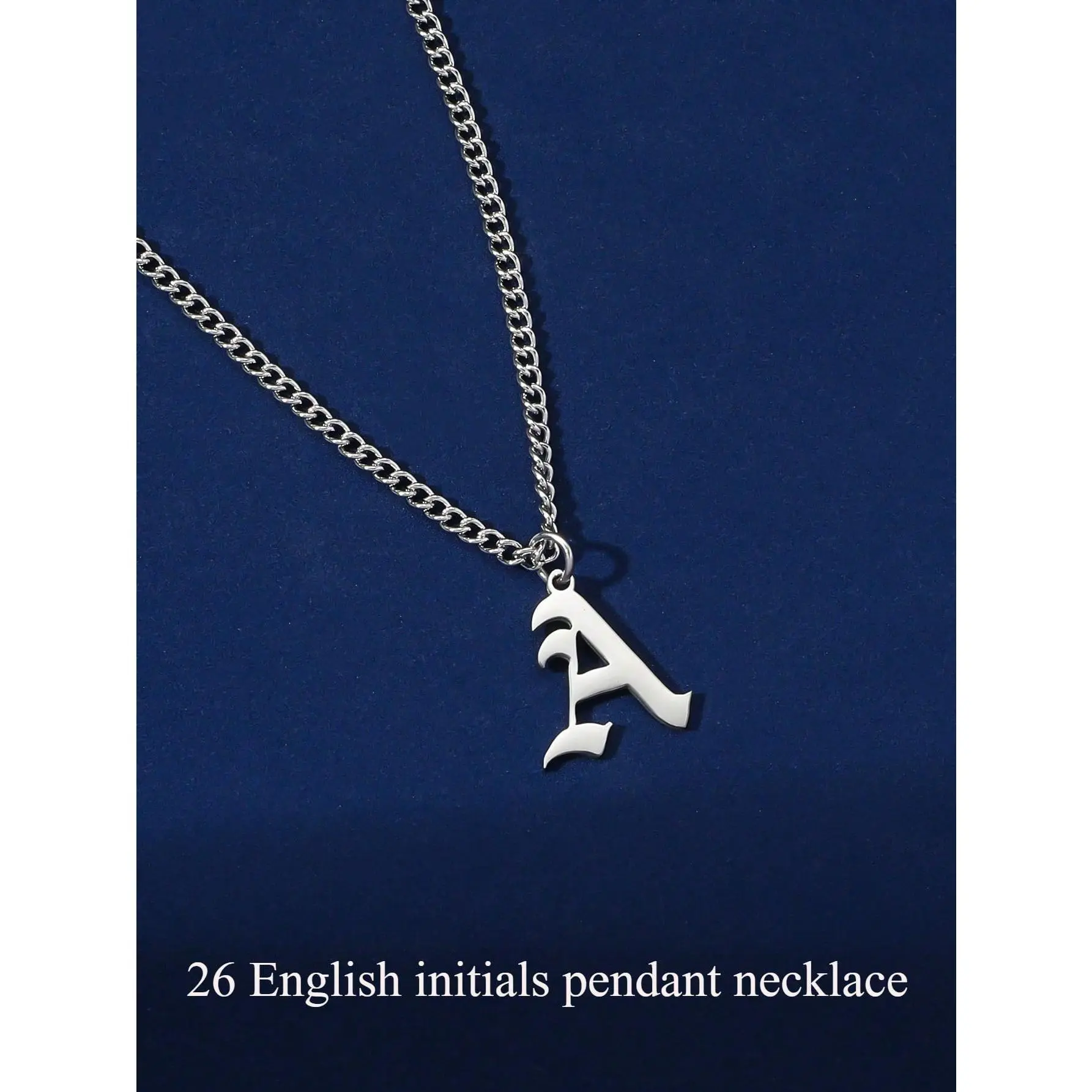 1 pc 26 initial letter pendant necklace for teenagers name pendant necklace jewelry birthday gift