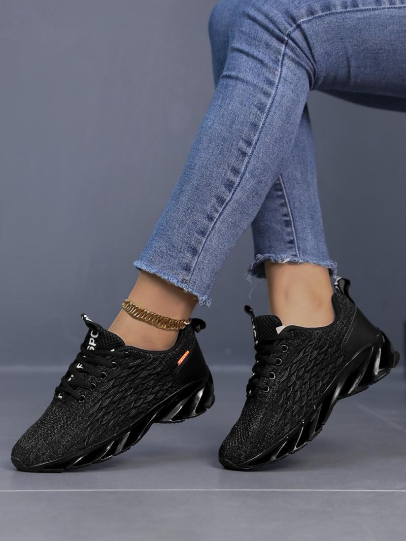 Product Introduction of Women's Fashionable Breathable Mesh Sneakers, Casual Comfortable Sports Running Shoes, All-match Round Toe Lace Up Low Top Sneakers for Daily Wear 9
