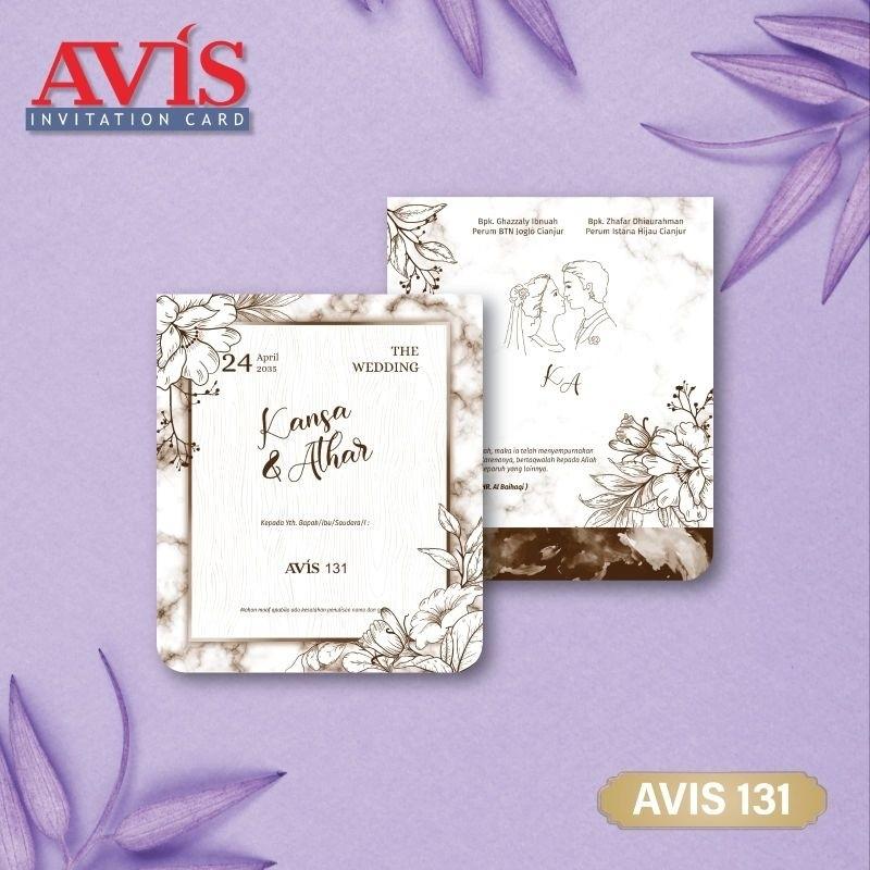 Undangan Pernikahan PROMO Terbatas AVIS 131 | Paket Lengkap  Elegan Modern Paket Lengkap 100 PCS Gratis Label & Plastik - JanjiKita | Default