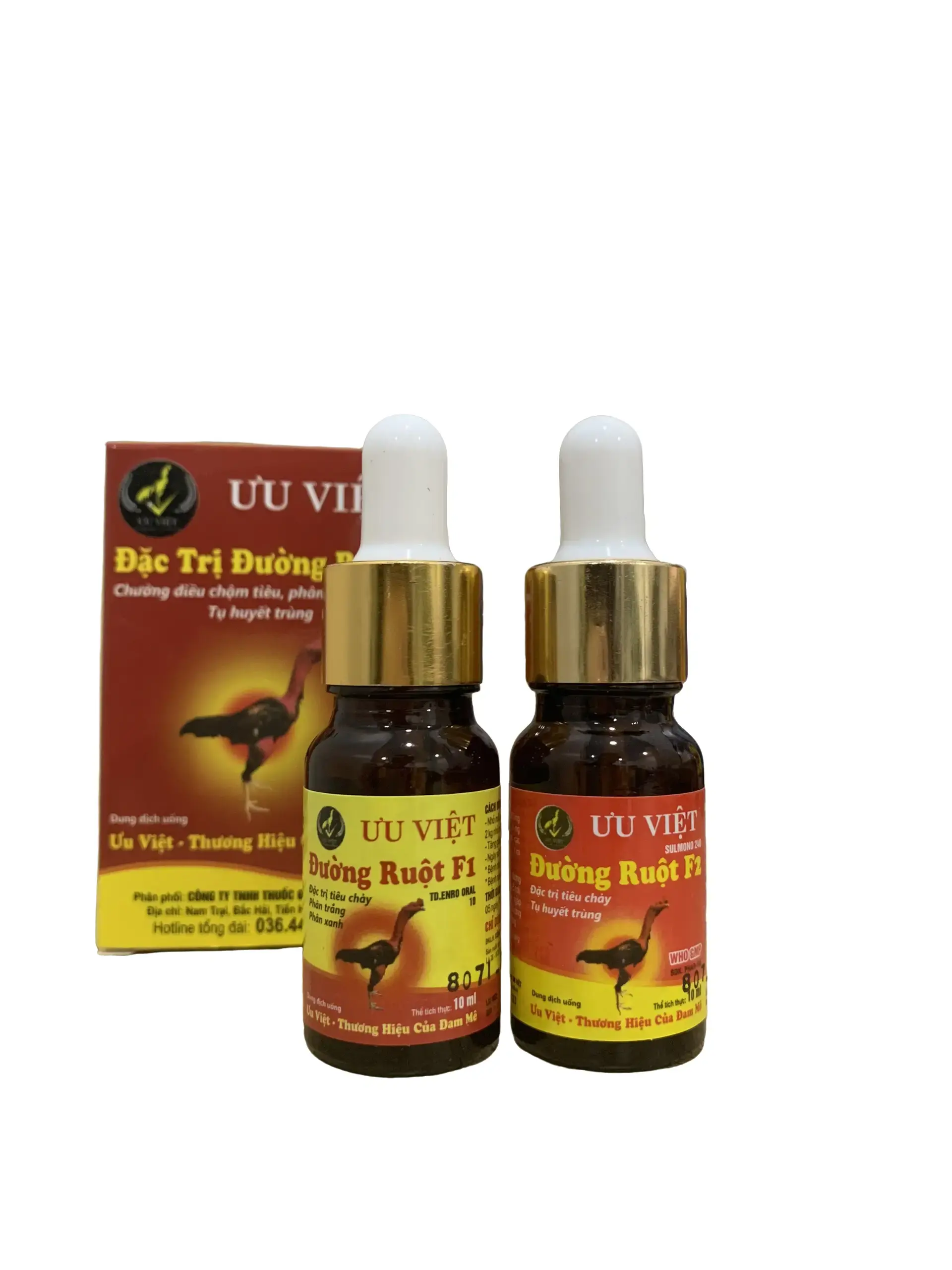 Cặp đặc trị đường ruột f1f2 ưu việt cho gà vua chọi
