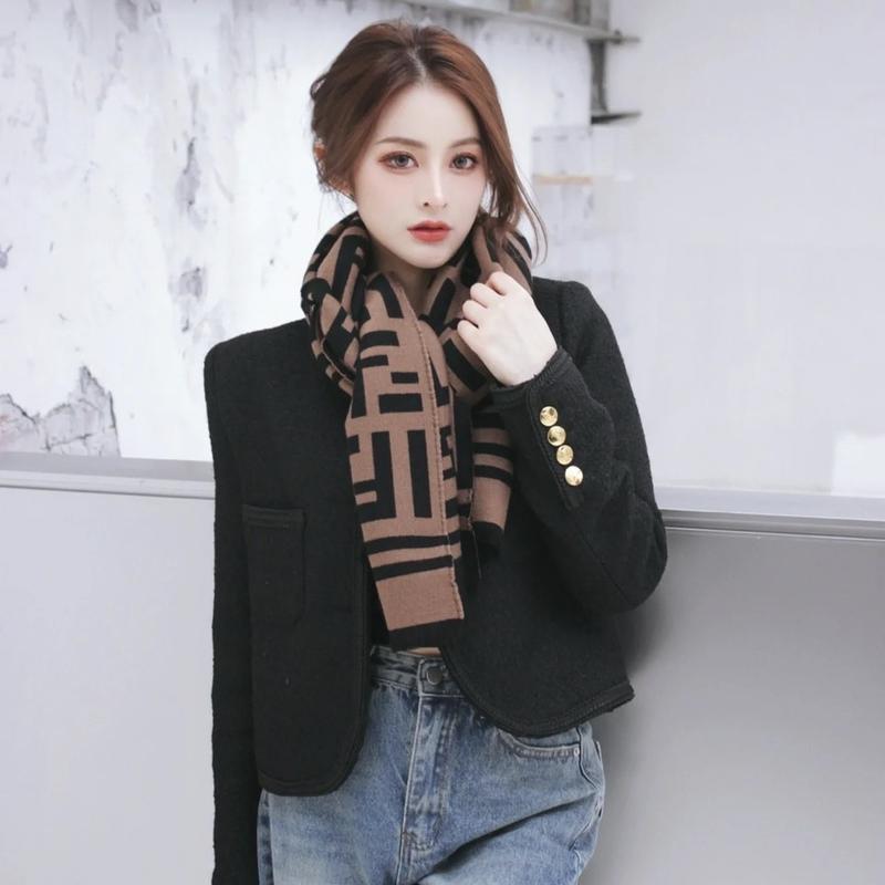 Khăn Dạ Choàng Cổ chữ Cao Cấp Hàng Chuẩn Khăn Choàng Cổ Chất Len Ép Mềm Size 65cm X 190cm Cho Nam và Nữ Quàng Cổ Voi Sọc khăn quang