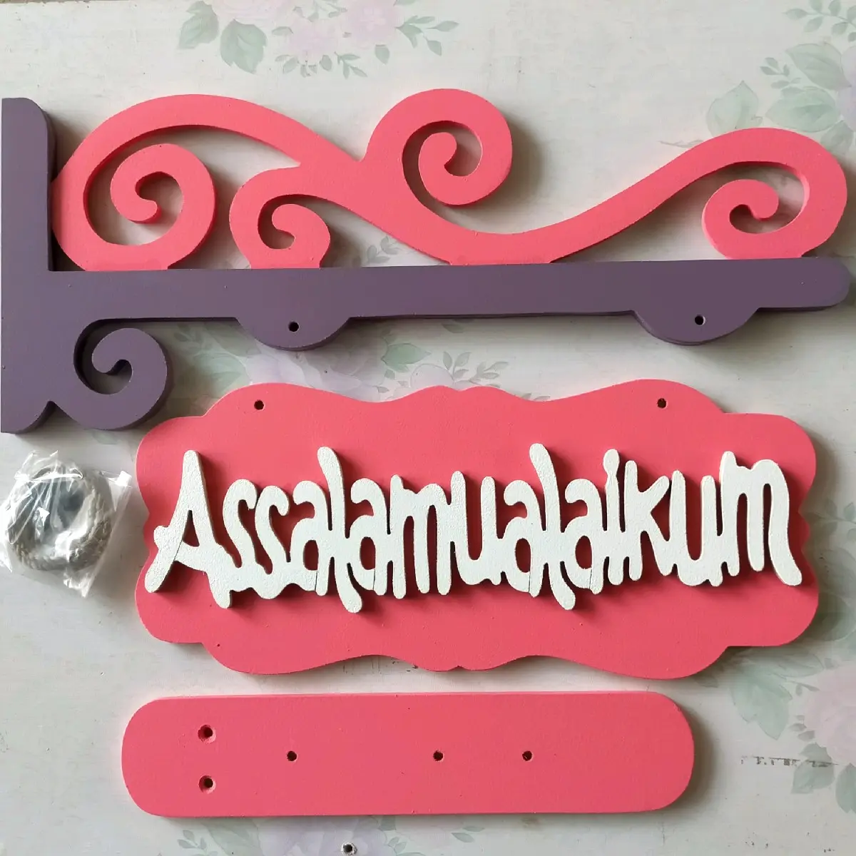 Salam gantung Tulisan dan warna bisa Kostum