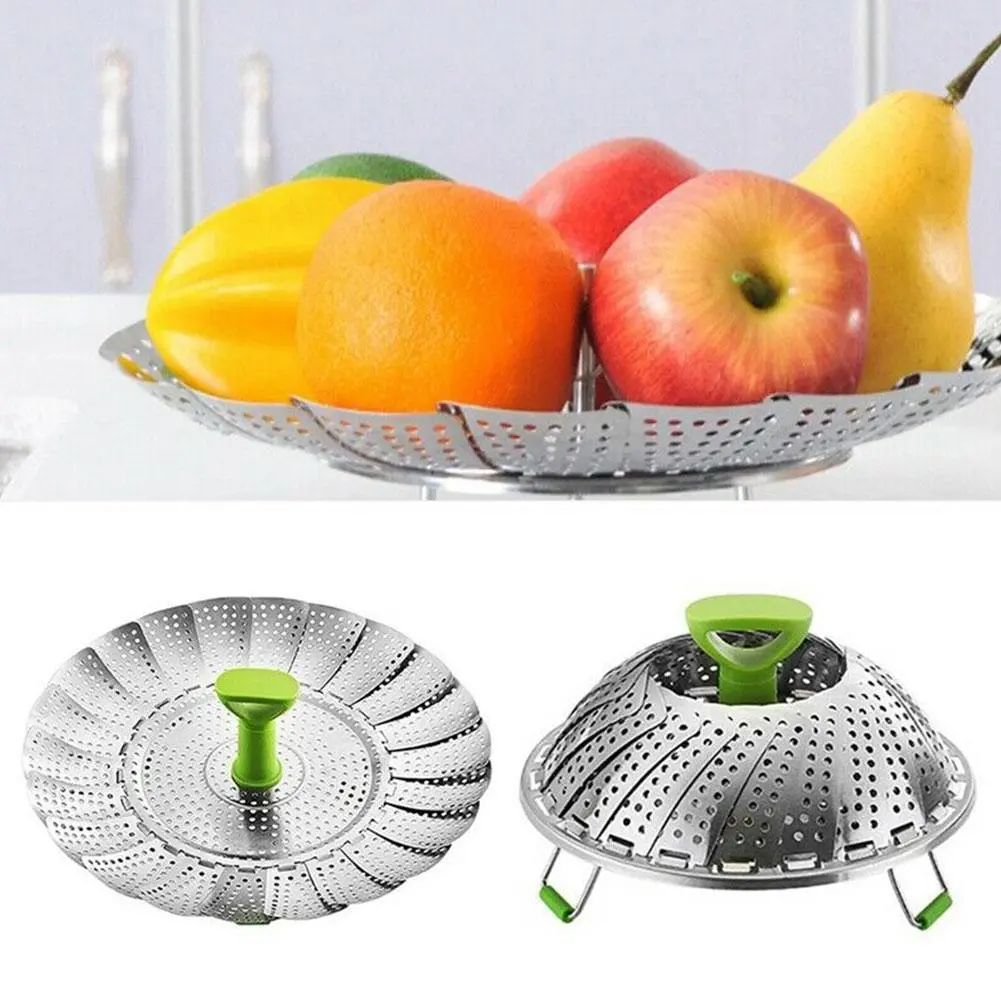 Nồi Hấp Bằng Thép Không Gỉ, Nồi Hấp Gấp Có Thể Gấp Gọn Gia Dụng, Đa Chức Năng, Hàng Mới Về, Y4B5, 1 Cái