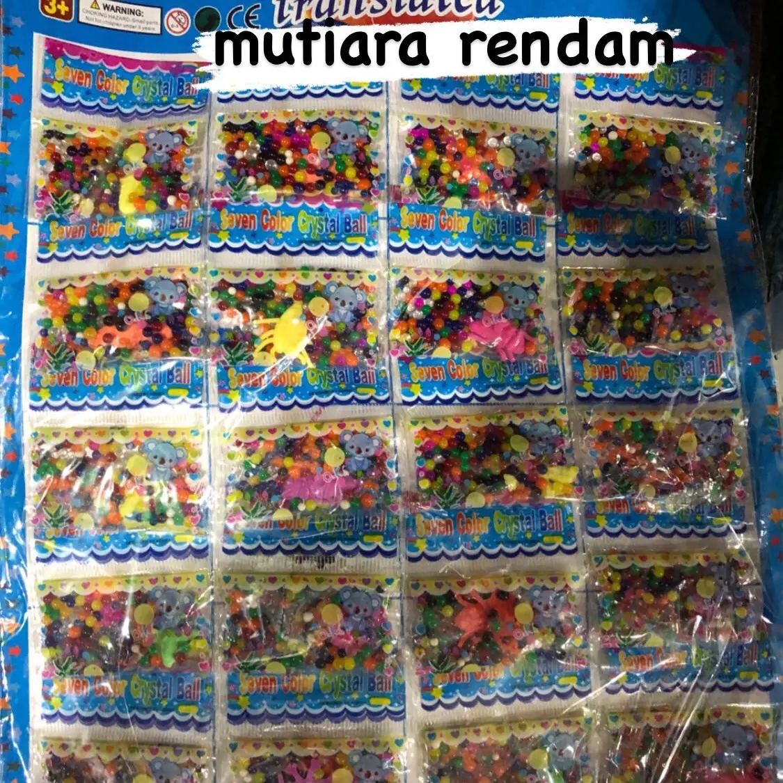 MAINAN MUTIARA RENDAMAN JADI BESAR RENTENGAN WATERBEAD WATERBEADS HYDROGEL CRYSTAL BABY BALL SENSORY