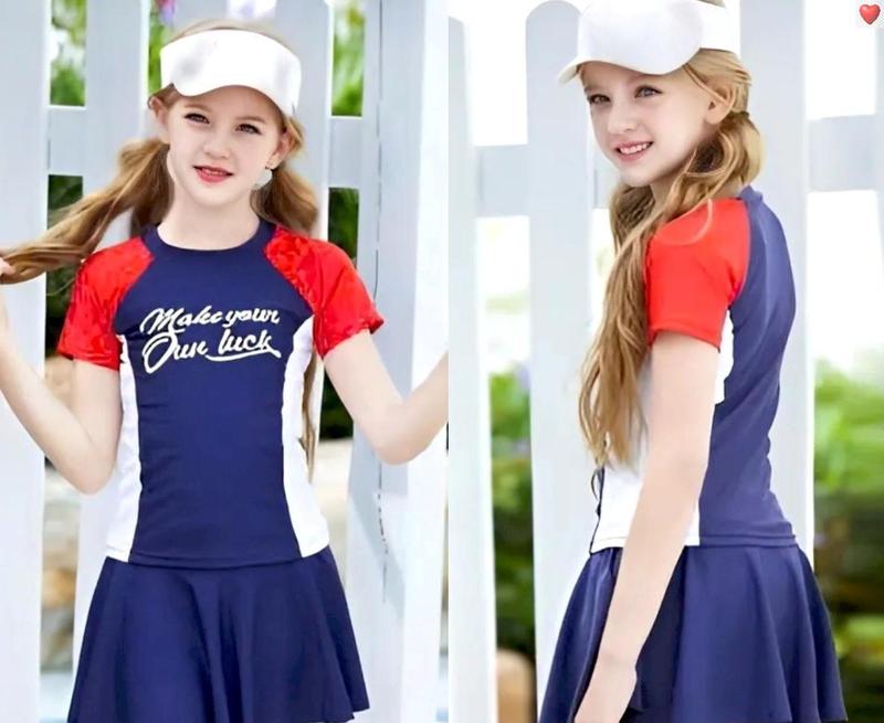 [MinMinKid2] (10-38kg) Đồ bơi, bikini 2 mảnh phối tay rag.lan cho bé gái diện di biển, đi bơi 1