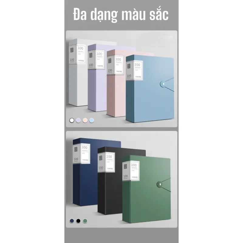 Túi lá đựng tài liệu, bìa lá có nắp gài tiện lợi, file tài liệu 20/ 30/ 40/ 60/ 80/ 100 lá vpp Stubee 7