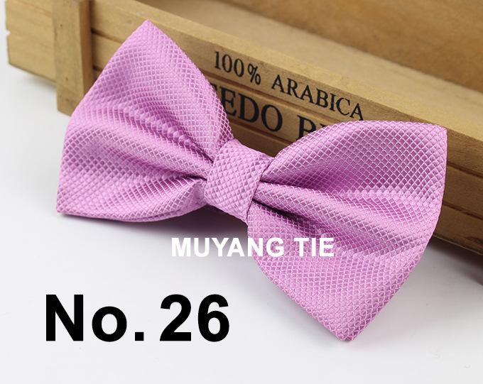 Product Introduction of $ Bow Tie Men's Polyester Jacquard Bow Tie Hidden Check Fine Texture Bow Tie Korean Style British Wedding Bow Tie 26