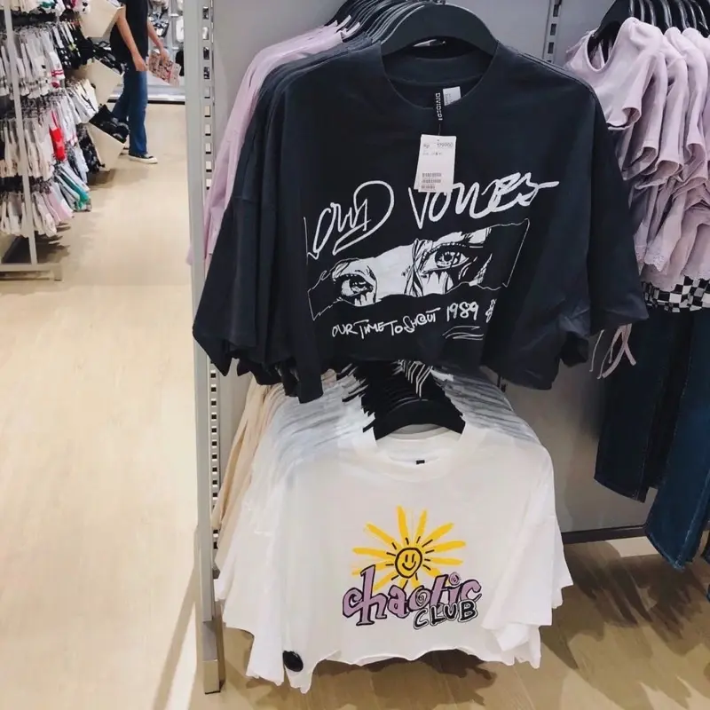 OLIVE CROP TOP T-SHIRT COTTON COMBED Baju Atasan  Kaos  Wanita 0