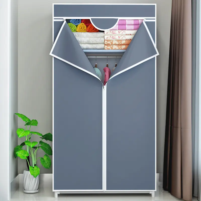 JT_Mart99 RK049 Large Capacity Zipped Wardrobe Furniture Almari Gantung Baju