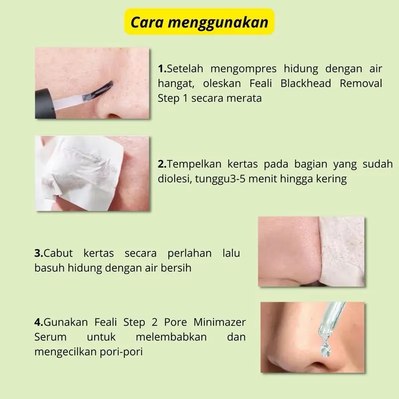 (READY️) Feali Blackhead removal mask Step 1 Peel Off Mask  & Step 2 Pore Serum 1