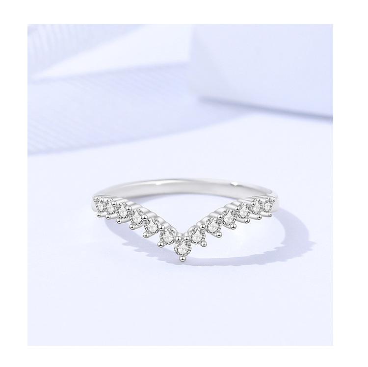 Product Introduction of Nhẫn Vương Miện Hình Chữ V, Bạc Sterling 925, T10 2