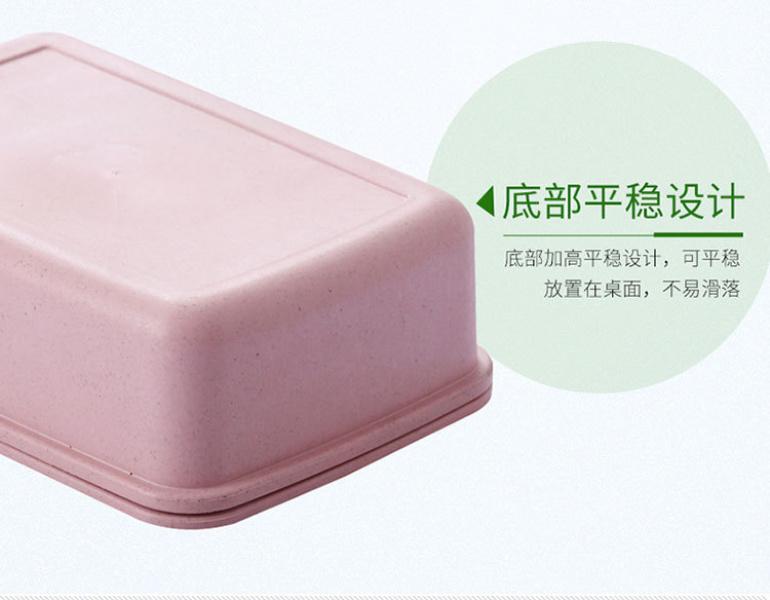 Product Introduction of Microwaveable Lunch Box Bamboo Fiber High-End Sealed Square Plastic Wheat Straw Lunch Box with Compartments No Odor Mixing 9