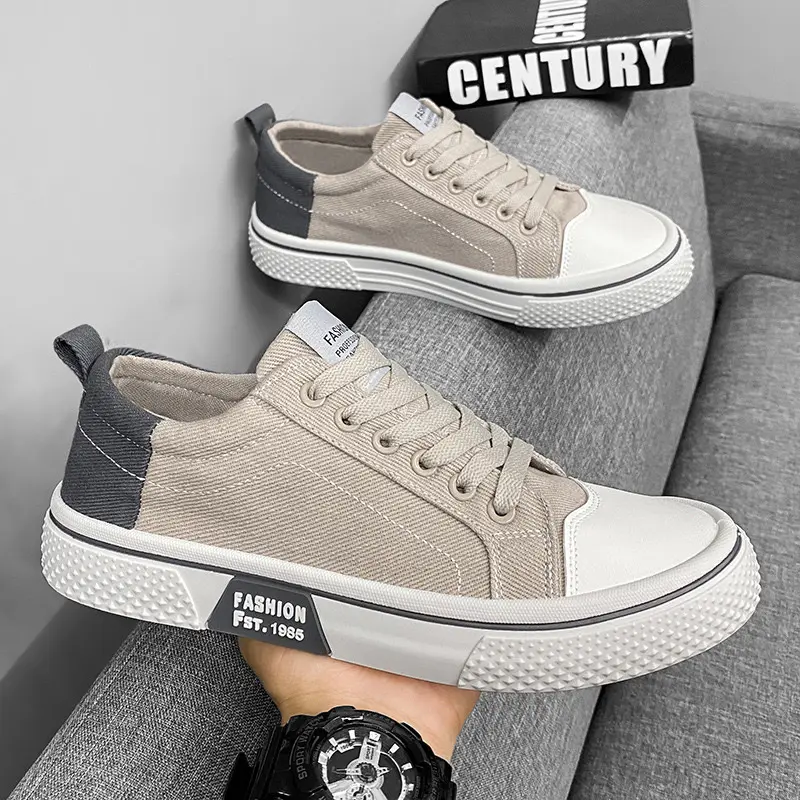 Giày Thể Thao Nam cổ thấp phong cách Trẻ Trung Năng Động Sneaker Shoes Đế Bằng Nhung