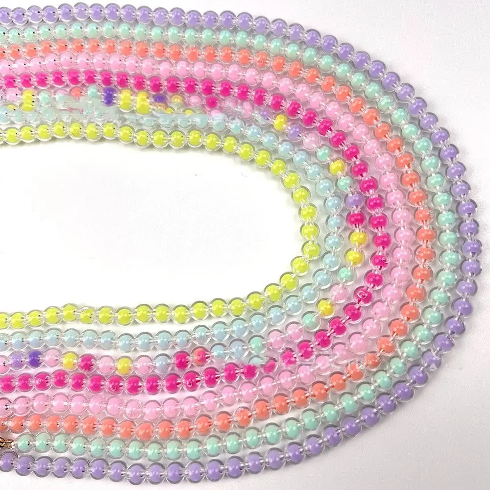 New 8mm Diameter Bead String Strap 10~100cm Handbag Handles Shoulder Bag Straps DIY Bags Accessories