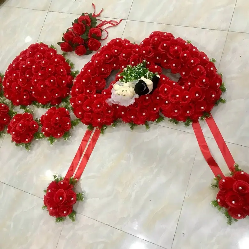 Bông xe hoa-mẫu tim lớn 60, tim đôi 1
