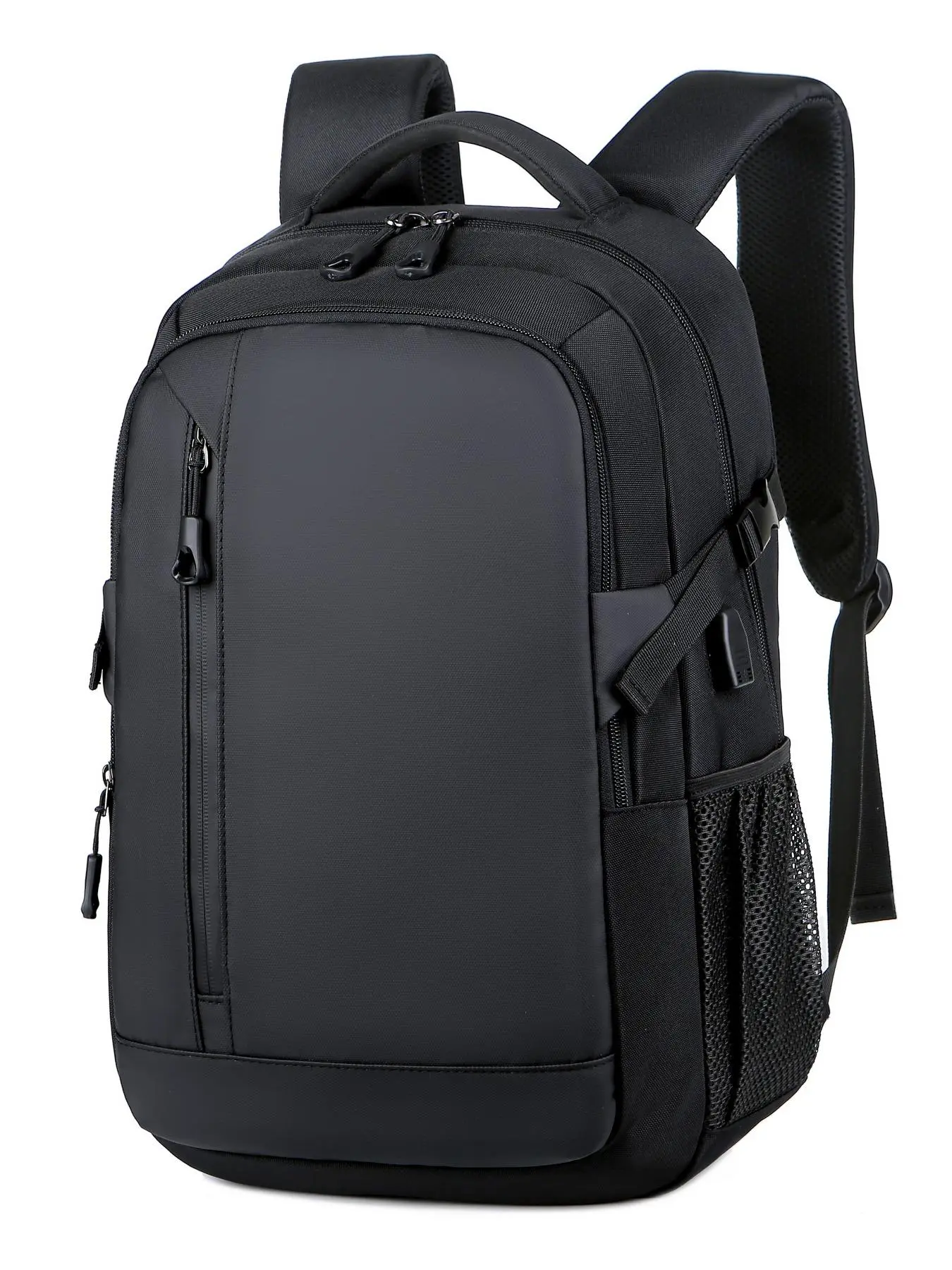 Business Large Capacity Backpack, 2025 New Simple Style Plain Color Backpack, Casual Trendy Waterproof Durable Backpack for Work & School Use