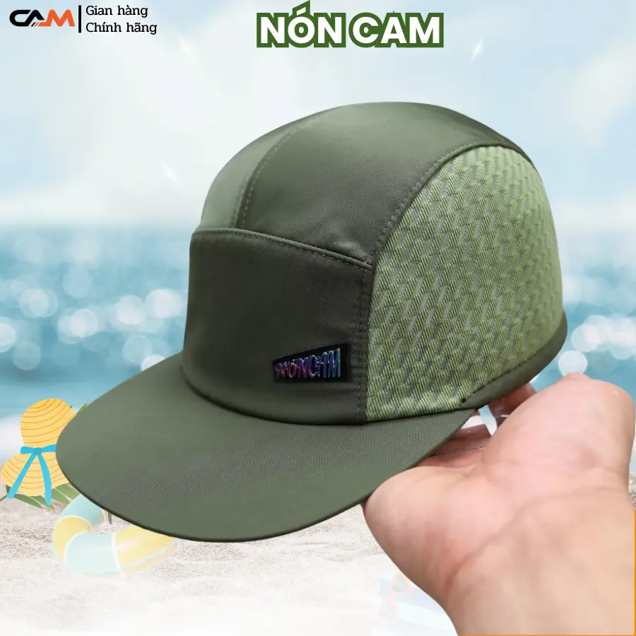Mũ NÓN CAM Chính Hãng CAM-XM mẫu lưới XM dáng kết bằng vải dù gió phối lưới