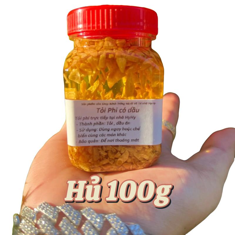  TỎI PHI Shop Bánh Tráng Muối Vô Tri nhà Hyhy ăn kèm bánh tráng Hủ 100g và Hủ 300g Snack Ăn Vặt Snack Food Thức Ăn Chua 