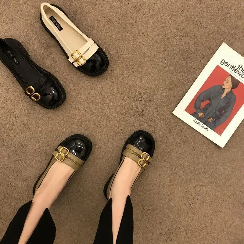 Giày Mary Jane, Phong Cách Pháp Phẳng Cổ Điển, Phong Cách Preppy, Đế Mềm, Giày Lười, Giày Cao Gót Cắt Nông, Hàng Mới Về Mùa Lò Xo 2023 Nữ Shoes 3