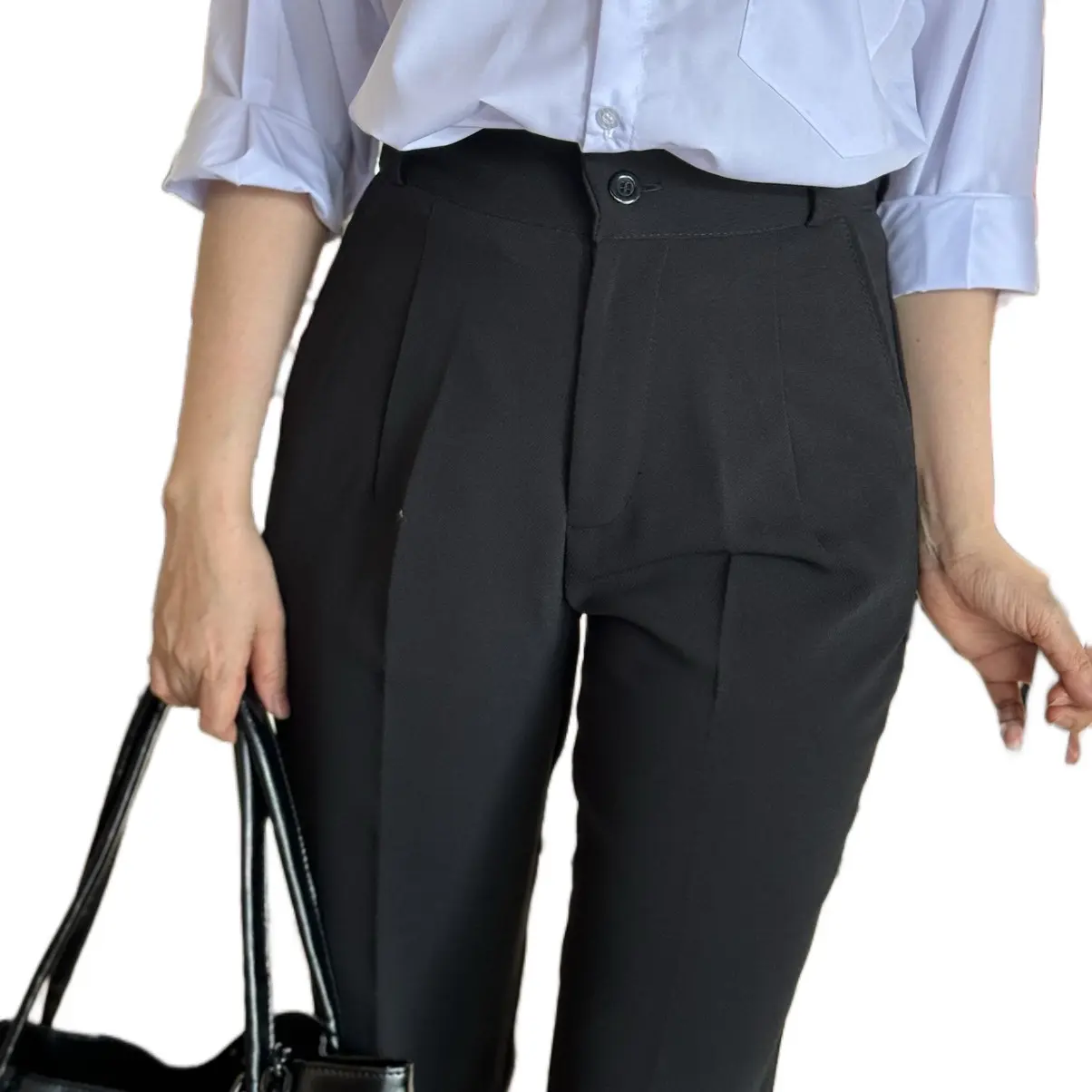 Quần Tây Dài Nút Thẳng Lưng Cao Dài 95cm và 102cm