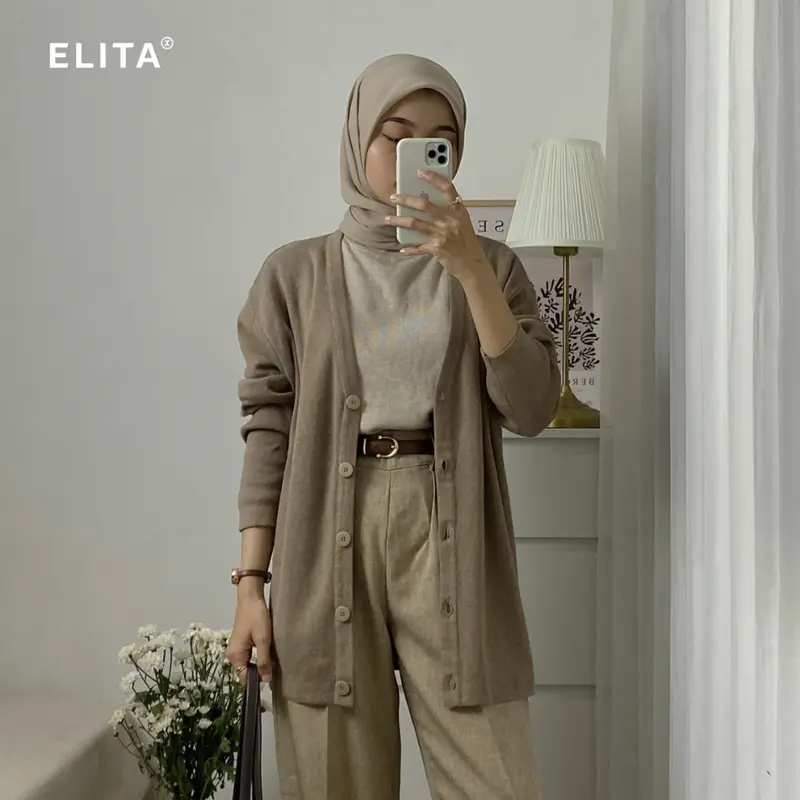 Anaya Cardigan (Katun knit) cardigan Wanita Cardigan Cewe Elita 3