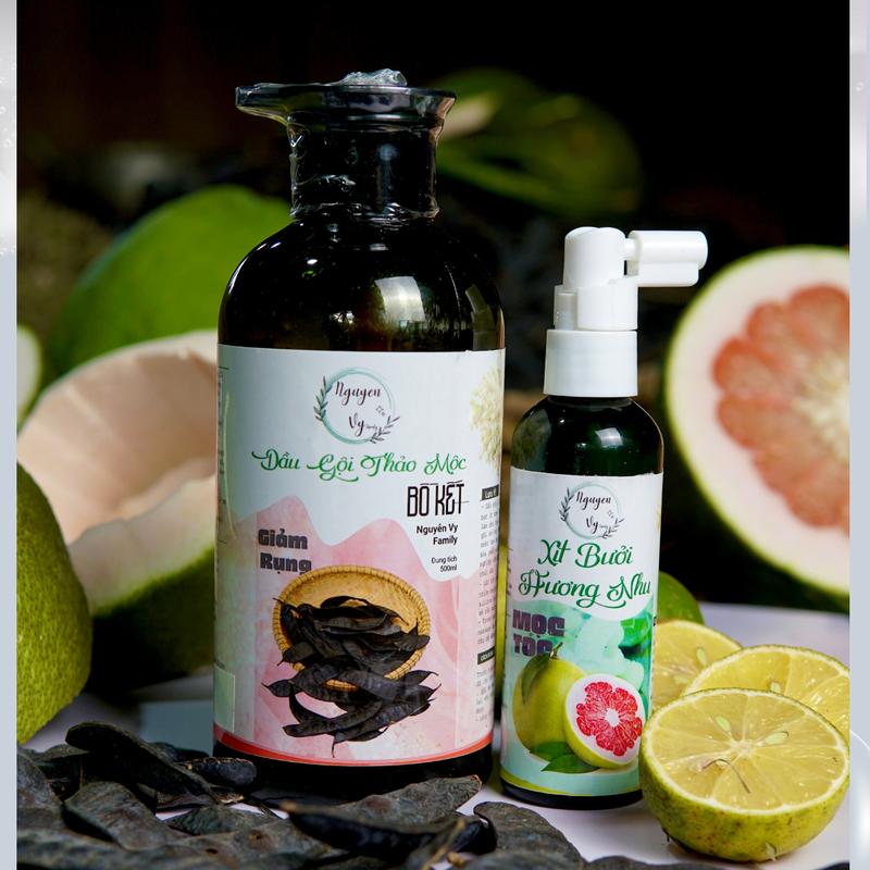 Dầu Gội Thảo Mộc - Xịt Bưởi Hương Nhu Nguyễn Vy Family